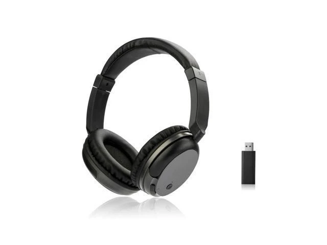 Alt view image 6 of 8 - Wireless Headset For TV PC Computer MP3 TV Rechargeable Over-Ear Headset Support FM Function With USB Transmitter