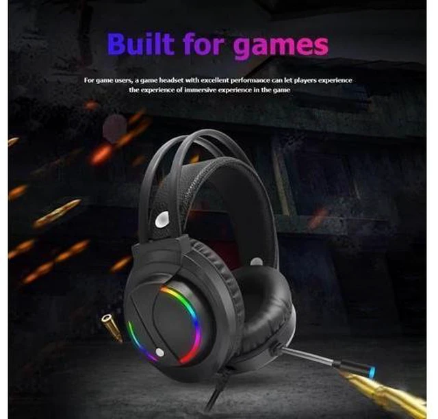 Alt view image 7 of 10 - USB Wired Headset 7.1 Sound USB Wired Headset Over-Ear Gaming Headphone w/ Microphone for E-Sports Games