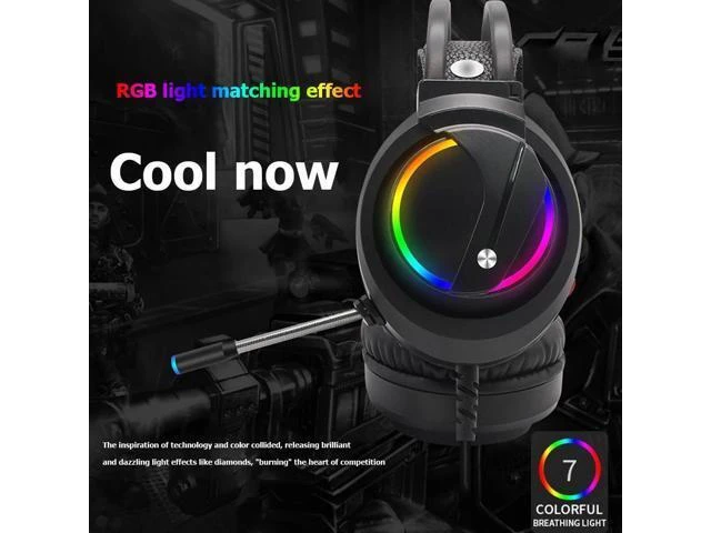 Alt view image 9 of 10 - USB Wired Headset 7.1 Sound USB Wired Headset Over-Ear Gaming Headphone w/ Microphone for E-Sports Games