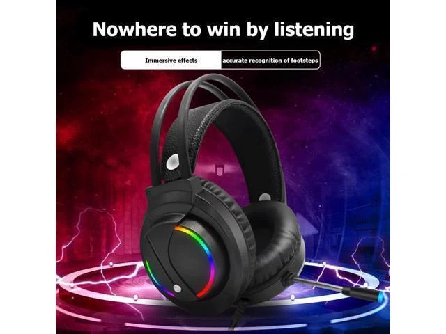 Alt view image 8 of 10 - USB Wired Headset 7.1 Sound USB Wired Headset Over-Ear Gaming Headphone w/ Microphone for E-Sports Games