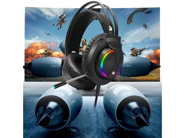 Alt view image 10 of 10 - USB Wired Headset 7.1 Sound USB Wired Headset Over-Ear Gaming Headphone w/ Microphone for E-Sports Games
