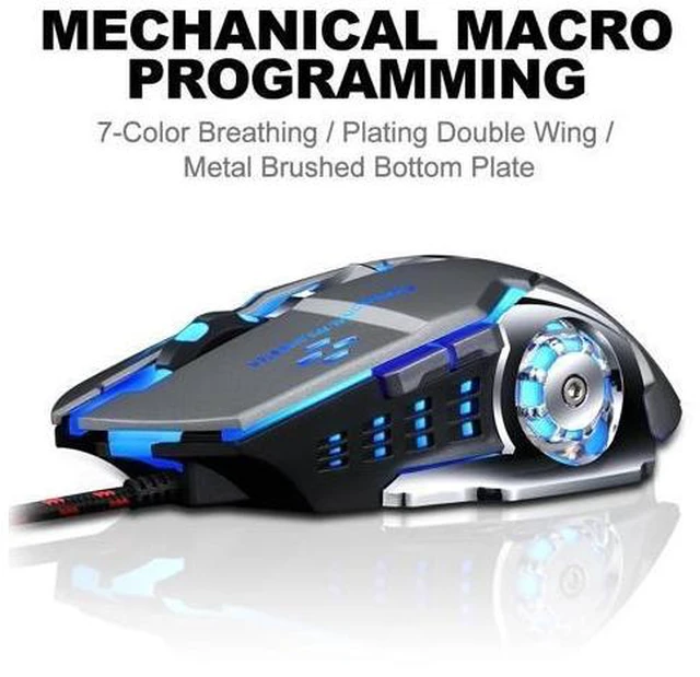 Alt view image 10 of 10 - Gaming Headphone Stereo Over-Ear Game Headset Headband Earphone with Mic LED Light for PC Gamer+6 Button Pro Gaming Mouse