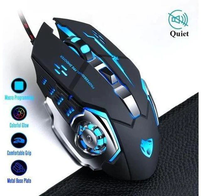 Alt view image 9 of 10 - Gaming Headphone Stereo Over-Ear Game Headset Headband Earphone with Mic LED Light for PC Gamer+6 Button Pro Gaming Mouse