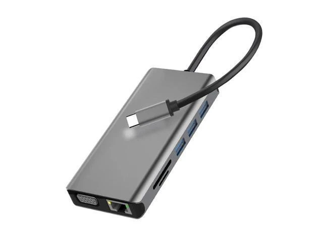 Alt view image 6 of 10 - Station USB C HUB Type-C 11-In-1 with 4K USB 3.0 for and USB C Laptops Phone