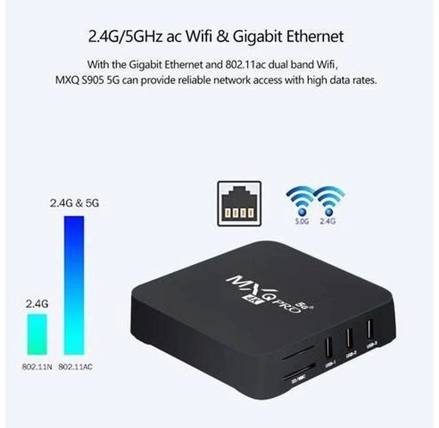 Alt view image 10 of 10 - TV Box MXQ PRO 5G Android 9.0 4K HD 3D 2.4G 5G WiFi Amlogic S905W tv 2GB 16GB Android TV Box Media Player Kodi