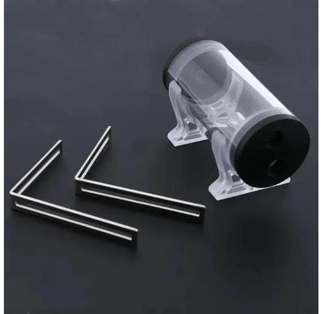 Alt view image 6 of 10 - 50mm Diameter Water Cooling Tank G1/4 Thread Cylinder Reservoir Computer Cooling System Water Tank for PC Cooling System L Shape