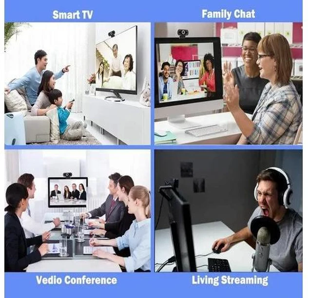 Alt view image 10 of 10 - HD Webcam Web Camera 1080P Webcam Camera With Microphone, For PC Laptop Desktop USB Webcams, Computer Camera Net Lesson Equip