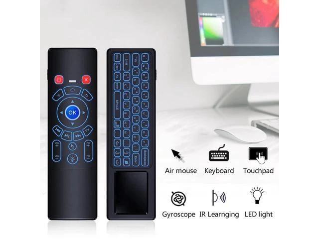 Alt view image 10 of 10 - T6 Plus Backlit 2.4GHz Air mouse mini Wireless Keyboard & touchpad Remote Control for Android TV Box mini PC Projector