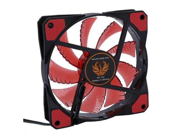 Alt view image 10 of 10 - 120mm pc computer fan 15 Lights LED Cooler Cooling Fan Plastic 12V DC 4P 3P 120*120*25mm Easy Installed Fan Colorful Computer
