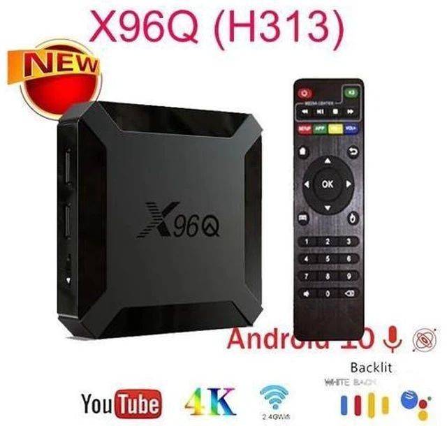 Alt view image 6 of 10 - 10 X96Q TV Box 2GB 16GB Allwinner H313 Quad Core 4K 2.4G Wifi Netflix Youtube 10 Set Top Box Media Player