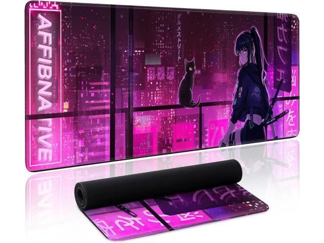 Alt view image 8 of 14 - Japanese Samurai Anime Mouse Pad Large Desk Mat Extended Keyboard Mouse Pad Gaming Mousepad with Non-Slip Base and Stitched Edge Anime Mouse Mat Desk Pad 31.5 X 11.8 In Mouse Pads for Desk Home Office