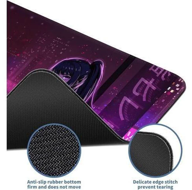 Alt view image 11 of 14 - Japanese Samurai Anime Mouse Pad Large Desk Mat Extended Keyboard Mouse Pad Gaming Mousepad with Non-Slip Base and Stitched Edge Anime Mouse Mat Desk Pad 31.5 X 11.8 In Mouse Pads for Desk Home Office