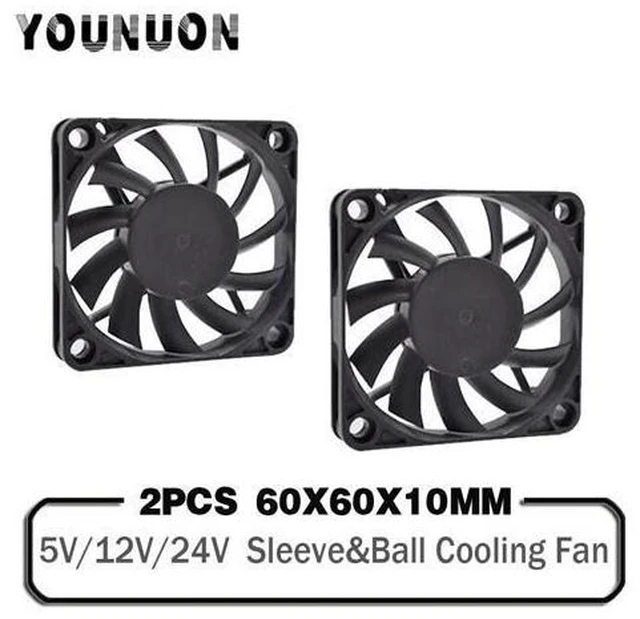 Alt view image 6 of 10 - 2PCS 60mm 5V 12V 24V Brushless USB 2PIN 3PIN DC Cooler Fan 60x60x10mm 6010 6cm For Computer PC CPU Case Cooling