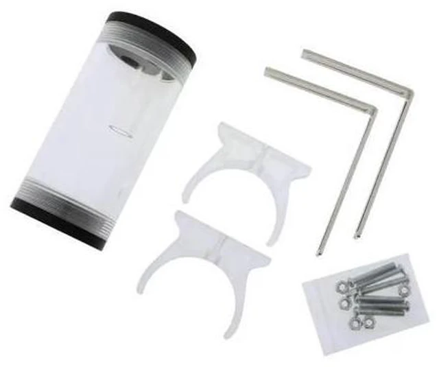 Alt view image 7 of 10 - 50mm Diameter Water Cooling Tank G1/4 Thread Cylinder Reservoir Computer Cooling System Water Tank for PC Cooling System L Shape