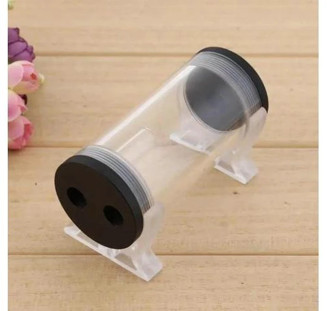 Alt view image 8 of 10 - 50mm Diameter Water Cooling Tank G1/4 Thread Cylinder Reservoir Computer Cooling System Water Tank for PC Cooling System L Shape
