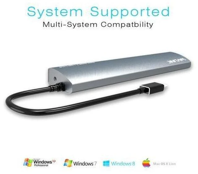 Alt view image 10 of 10 - High Speed 7 Ports USB C HUB USB3.0 Hub Aluminum Type C USB 3.1 Splitter with 5V/4A Power Adapter for Laptop PC Tablet