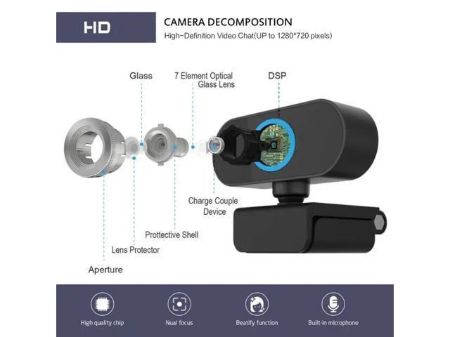 Alt view image 9 of 10 - 1080P Web Camera Webcam USB Auto Focus Video Call with Mic for Laptop PC Computer For Video Conference Netmeeting