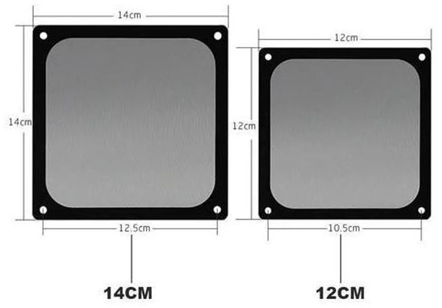 Alt view image 11 of 11 - 12CM Magnetic Frame Black Mesh Dust Filter PC Cooler Fan Filter with Magnet , 120x120mm Dustproof Computer Case Cover