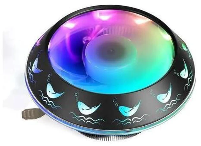 Alt view image 9 of 10 - Cooler Radiator 120mm PWM 12V SYNC RGB LED Fan Air Cooling Computer Cooler LGA/1151/1155/AM3/AM4 3Pin Cooler
