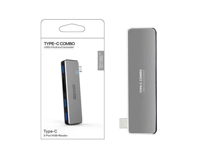 Alt view image 10 of 10 - 5-in-1 USB3.0 Hub Type-C Adaptor Card Reader for Laptop PC Mole HDD Flash Drive 5-in-1 USB3.0 Hub r30
