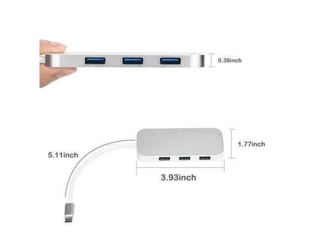 Alt view image 7 of 10 - 2019 new fashion Type C USB-C Hub Adapter 3 USB 3.0 Port Card Reader For MacBook Pro data transfer of speeds up to 5Gb/s 64#