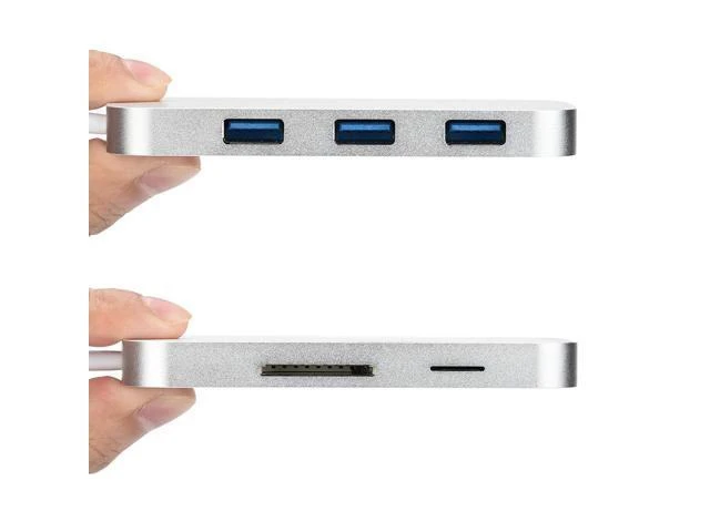 Alt view image 8 of 10 - 2019 new fashion Type C USB-C Hub Adapter 3 USB 3.0 Port Card Reader For MacBook Pro data transfer of speeds up to 5Gb/s 64#