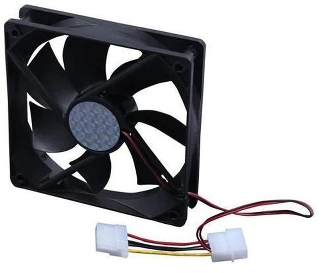 Alt view image 12 of 12 - 2Pcs Sleeve Bearing Cooling Fan for PC Case CPU Cooler - 120Mm x 25Mm DC 24V 4Pin & 92Mm x 25Mm 24V 2Pin
