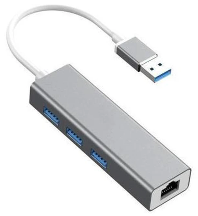 Alt view image 12 of 12 - 4 in 1 Multi USB Hub 3 0 For Laptop PC Computer Accessories Adaptador USB Port Splitter To RJ45 USB 3.0 Hub Adapter Charger
