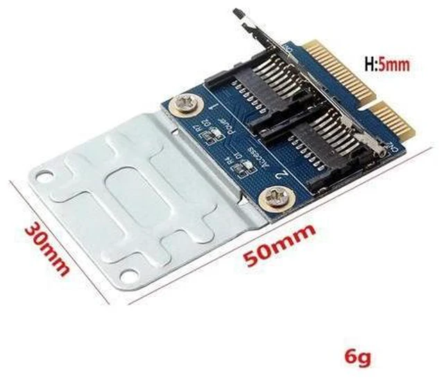 Alt view image 8 of 10 - Micro-Sd Tf To Mini Pci Express Memory Card Reader Adapter Converter Card for Laptop