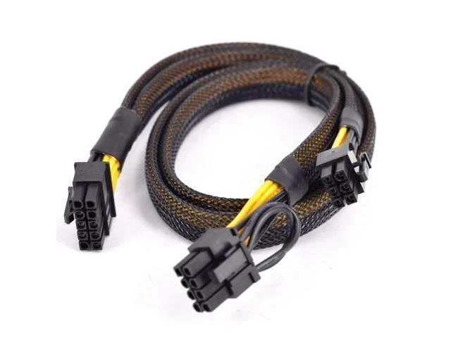 Alt view image 8 of 10 - For HP ProLiant DL380 G6 G7 PCI-e Graphics Card Power Supply Cable 10 Pin to Dual 6+2 Pin 8 Pin Sleeve Flat cable