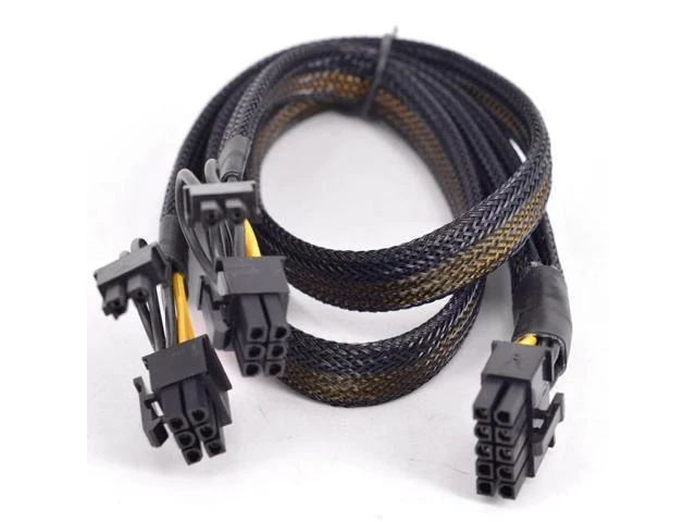 Alt view image 7 of 10 - For HP ProLiant DL380 G6 G7 PCI-e Graphics Card Power Supply Cable 10 Pin to Dual 6+2 Pin 8 Pin Sleeve Flat cable