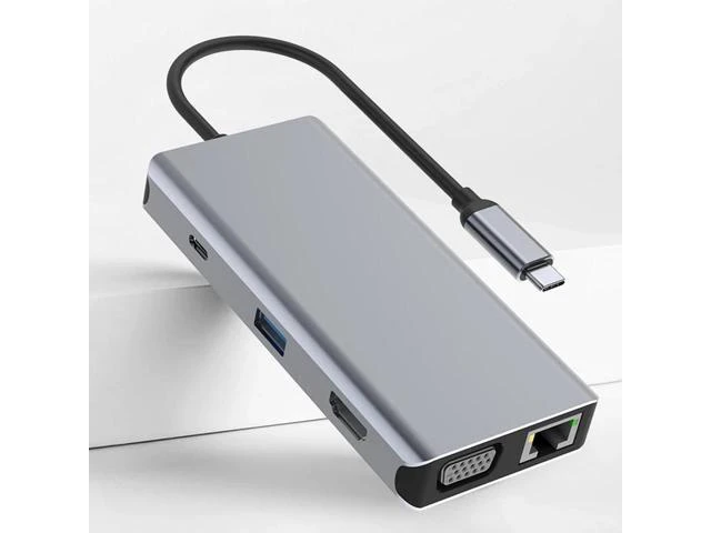 Alt view image 7 of 10 - Station USB C HUB Type-C 11-In-1 with 4K USB 3.0 for and USB C Laptops Phone