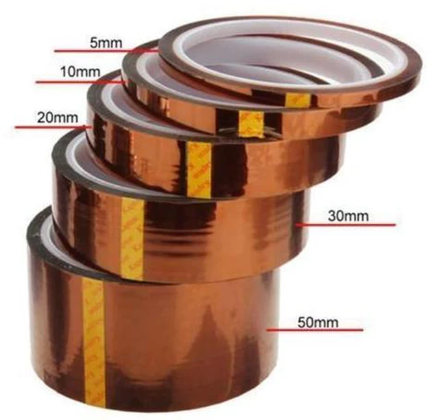 Alt view image 6 of 10 - 5/10/20/30/50mm 33m Kapton Adhesive Tape Thermal InsulationTape HighTemperature Heat Resistant Polyimide Heat Insulation Tape20