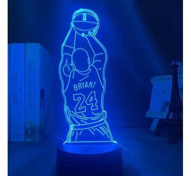Alt view image 13 of 14 - Night Light Kobe Jump Shoot Figure Back View Bedroom Decor Nightlight Desk 3D Lamp Dropshipping Kobe Bryant Memorial Gifts