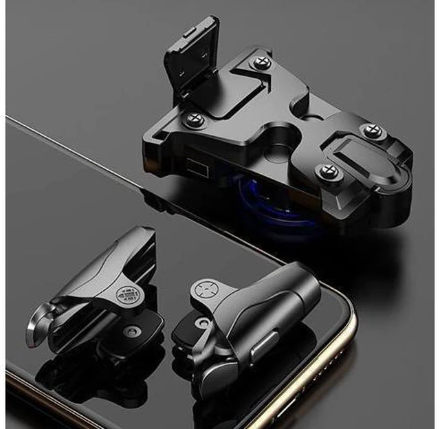 Alt view image 8 of 10 - Phone Gaming Trigger L1R1Shooter Pubg Controller for PUBG Gamepad Game Turbo Fire Button 16 Shots Per Seconds