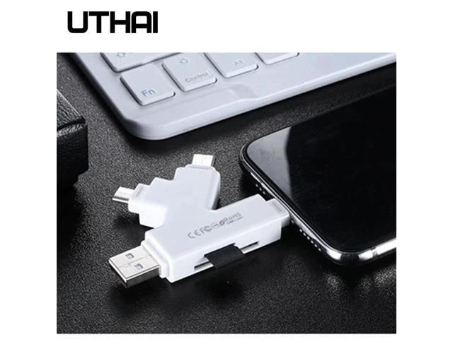 Alt view image 9 of 10 - C11 Lightning Card Reader SD TF USB C to MicroUSB Multi Card readers 4in1 Type-C Flash Drive For Iphone 7 8 11 X XR MAX