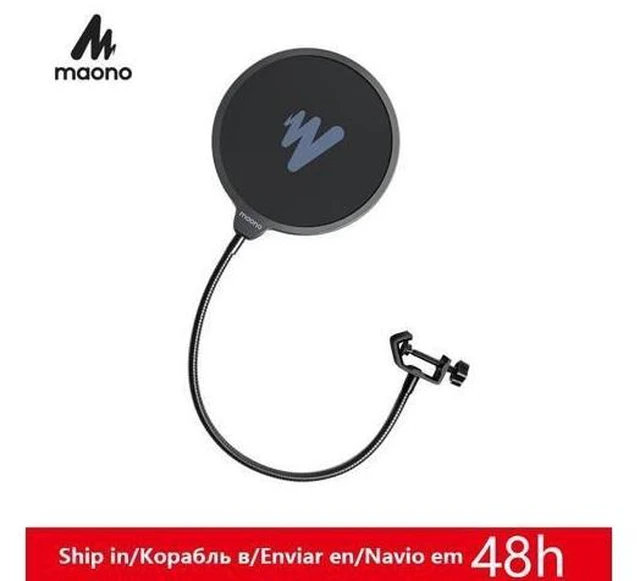 Alt view image 6 of 10 - Microphone Pop Filter Metal Pop Filter Shield Double Layer Windscreen Popfilter For USB Microhone Podcast Microphone