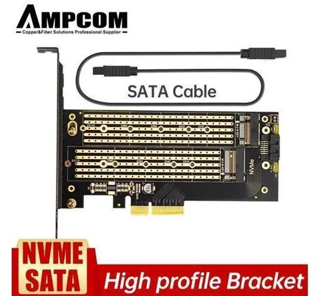Alt view image 8 of 14 - M.2 NVME SSD to PCIe 4.0 X4 Adapter Card with Copper Cooling Best Heatsink Upgrade for PC , PCIE GEN4 Full Speed 64Gbps