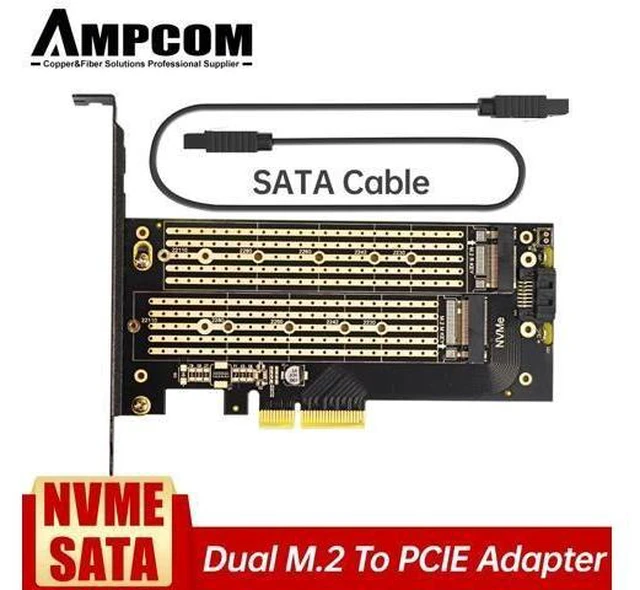 Alt view image 12 of 14 - M.2 NVME SSD to PCIe 4.0 X4 Adapter Card with Copper Cooling Best Heatsink Upgrade for PC , PCIE GEN4 Full Speed 64Gbps
