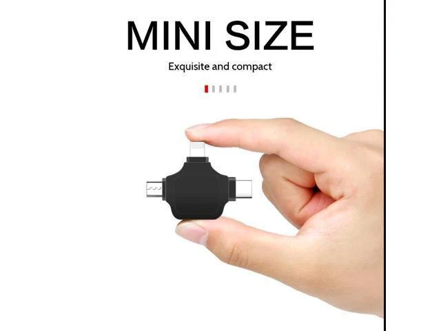Alt view image 8 of 10 - C66 For iPhone Android Type-C USB3.0 4 In 1 OTG Adapter Multi All In 1 Card Reader Connect U Flash Drive Mouse For IOS13