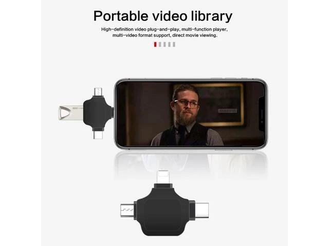 Alt view image 9 of 10 - C66 For iPhone Android Type-C USB3.0 4 In 1 OTG Adapter Multi All In 1 Card Reader Connect U Flash Drive Mouse For IOS13