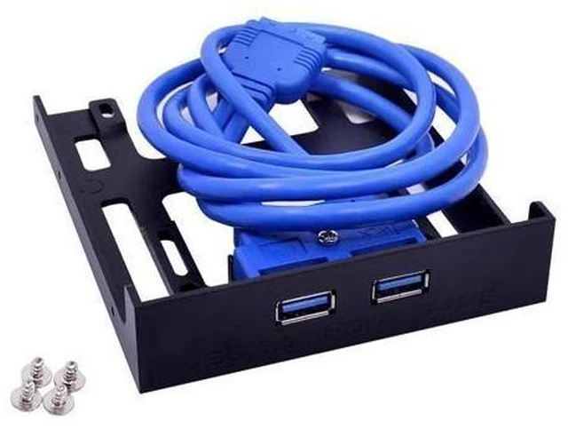 Alt view image 11 of 12 - 3.5 Inch USB 3.0 Front Panel Floppy Disk Bay With 2 Port USB 3.0 Hub 20 Pin Connector For Desktop Computer