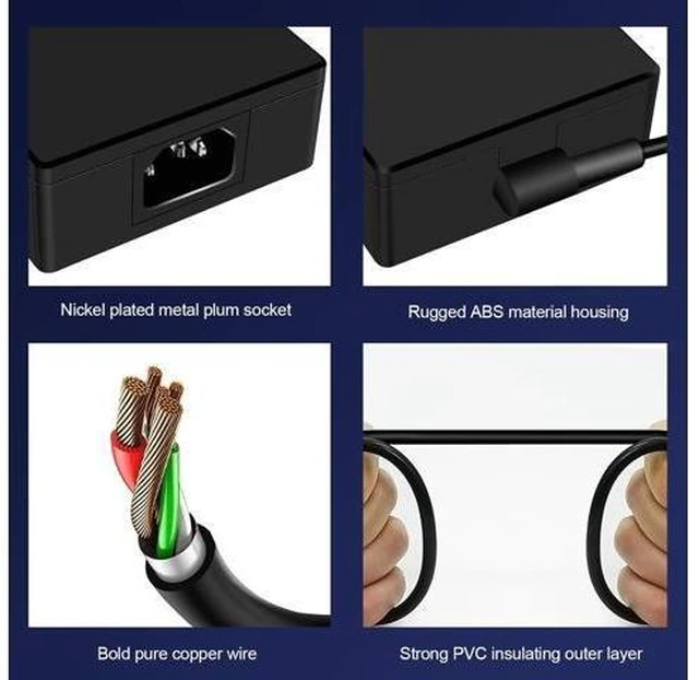 Alt view image 11 of 14 - 180W Zephyrus Charger Fit for Rog Zephyrus G14 GA401 G15 GA502 Tuf Gaming F15 F17 A15 A17 FX505 Series Laptop Zenbook Pro 14 Duo AC Adapter ADP-180TB H
