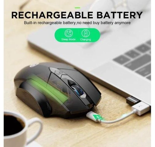 Alt view image 11 of 14 - Bluetooth Mouse, Inphic Multi-Device Silent Rechargeable Bluetooth Wireless Mouse (Tri-Mode: BT 5.0/3.0+2.4G), 1600DPI Ergonomic Portable Mouse for Laptop PC Computer,Windows Mac OS