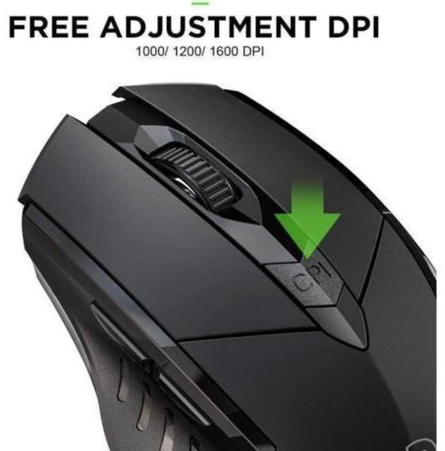 Alt view image 12 of 14 - Bluetooth Mouse, Inphic Multi-Device Silent Rechargeable Bluetooth Wireless Mouse (Tri-Mode: BT 5.0/3.0+2.4G), 1600DPI Ergonomic Portable Mouse for Laptop PC Computer,Windows Mac OS