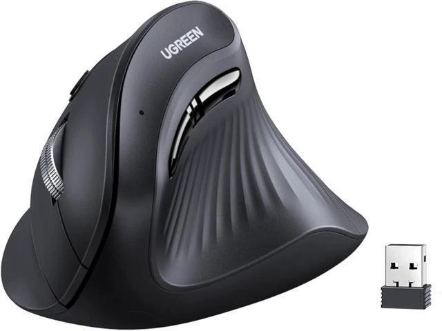 Alt view image 8 of 14 - Vertical Wireless (Bluetooth 5.0+2.4G) Ergonomic Mouse with 5 Buttons 1000/1600/2000/4000 DPI Pre of Mouse Arm Vertical Mouse Compatible with PC/Laptop/Tablet Black