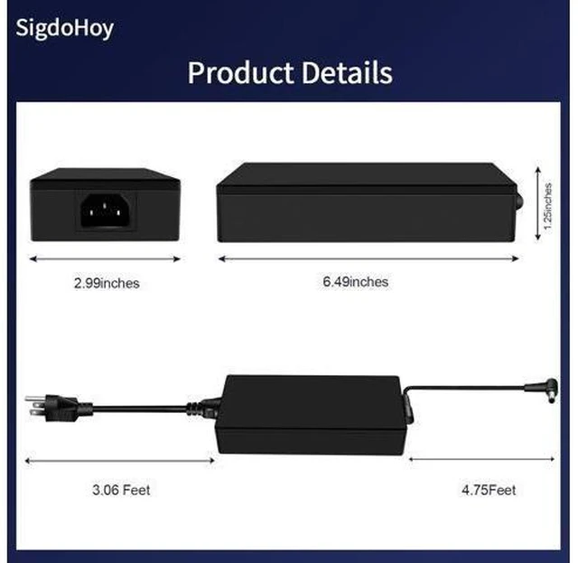 Alt view image 12 of 14 - 180W Zephyrus Charger Fit for Rog Zephyrus G14 GA401 G15 GA502 Tuf Gaming F15 F17 A15 A17 FX505 Series Laptop Zenbook Pro 14 Duo AC Adapter ADP-180TB H