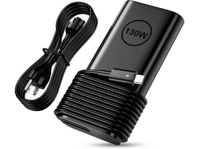 Alt view image 8 of 14 - Replacement for 130W Laptop Charger USB C Slim Adapter - XPS 17 15 7590 9700 9500 9510 Precision 5560 3560 5540 5570 5550 3561 3550 5510 5520 Latitude 7410 7310 7210 Type C Computer AC Power Cord