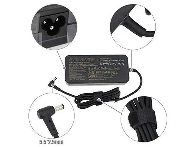 Alt view image 9 of 10 - 19.5V 9.23A 180W Laptop Charger ADP-180MB F Fit for Asus ROG G750JM G751JM G750JS G75VW G75VX GL502VT G750JW G750JM G750JX G751JL G751JM G752VL G-Series Gaming Laptop AC Adapter