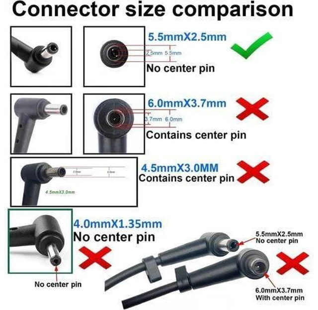Alt view image 12 of 14 - Original 19V 4.74A 90W EXA1202YH AC Adapter Power Supply Compatible for K53 K53B K53BY K53E Notebook with US Cable